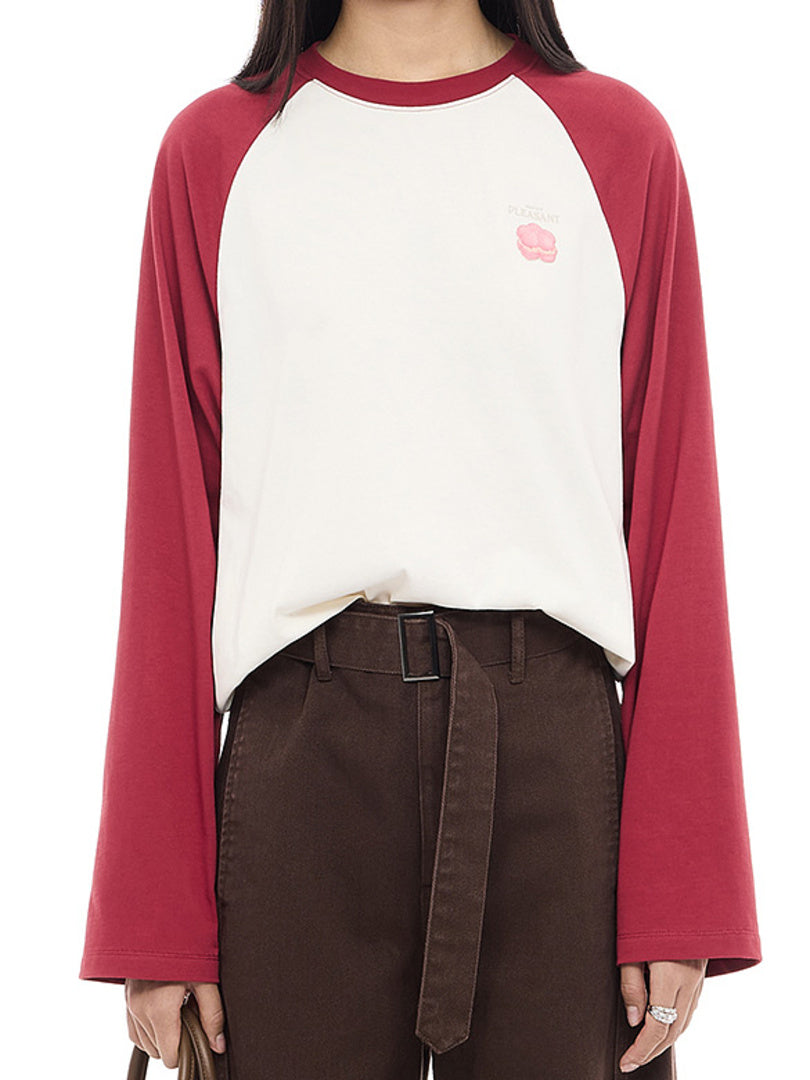 One-point Sweets Motif Raglan Sleeves T-shirt