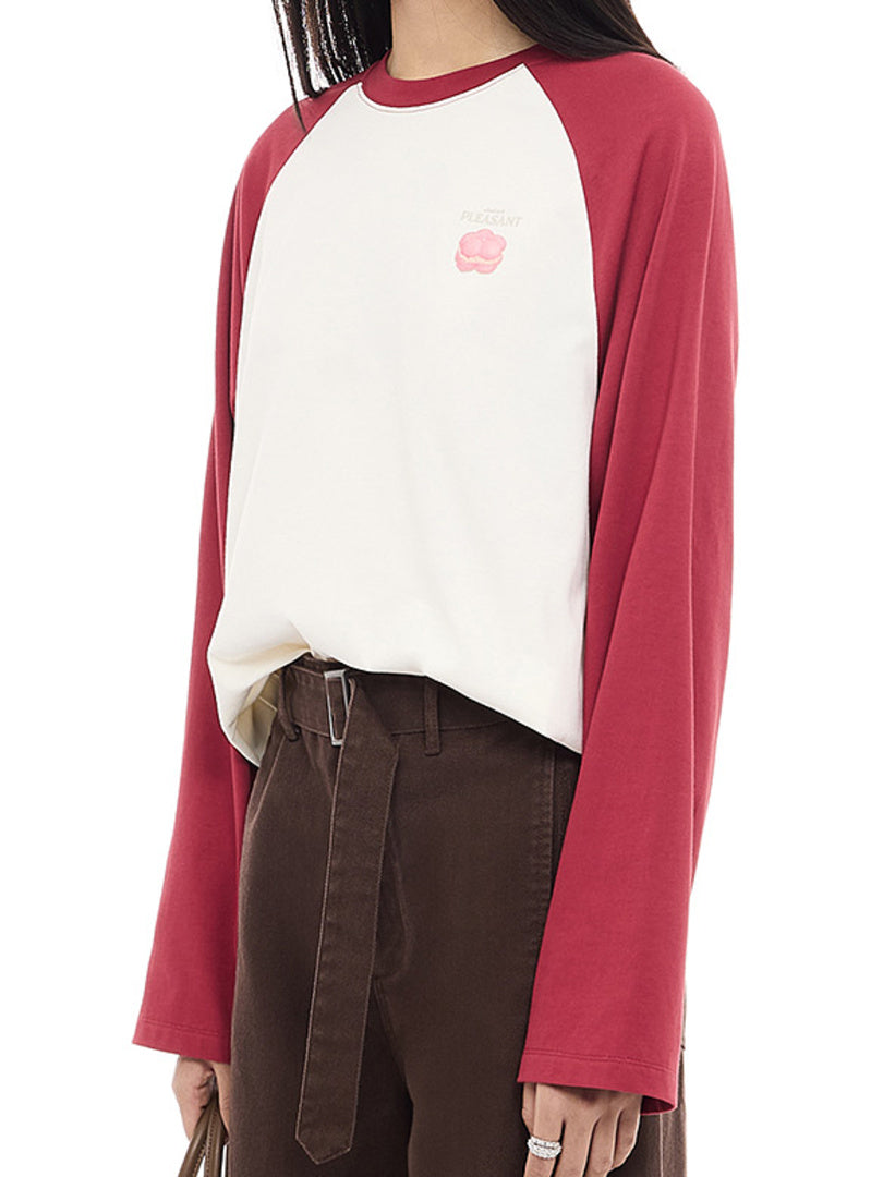 One-point Sweets Motif Raglan Sleeves T-shirt