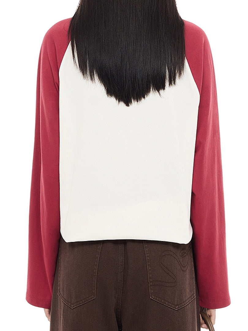 One-point Sweets Motif Raglan Sleeves T-shirt