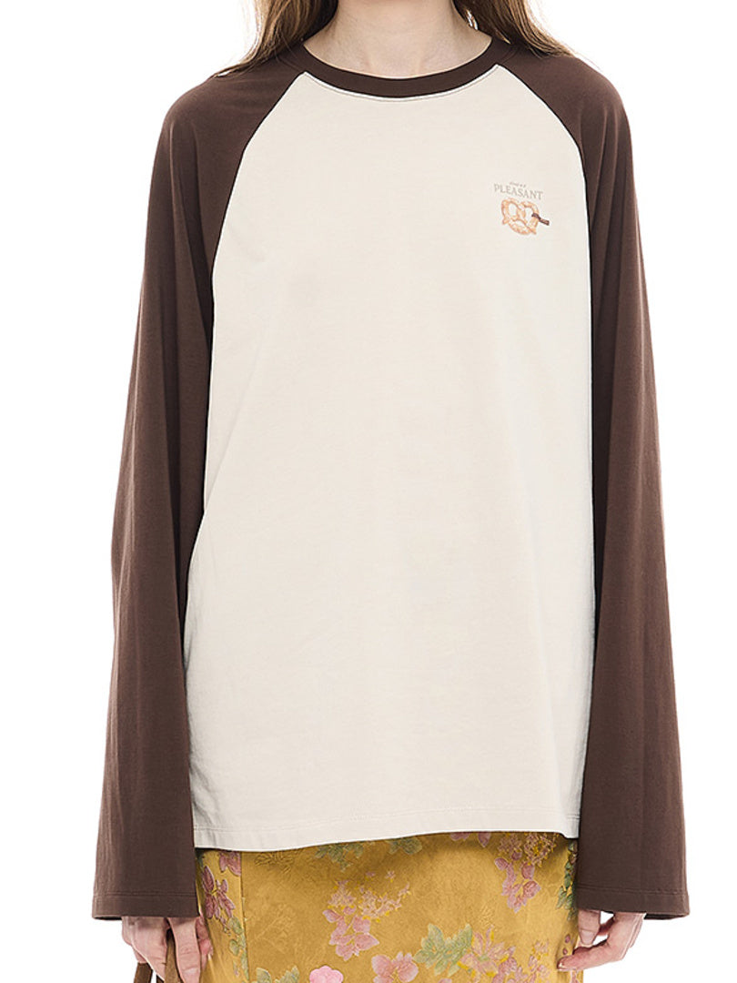 One-point Sweets Motif Raglan Sleeves T-shirt