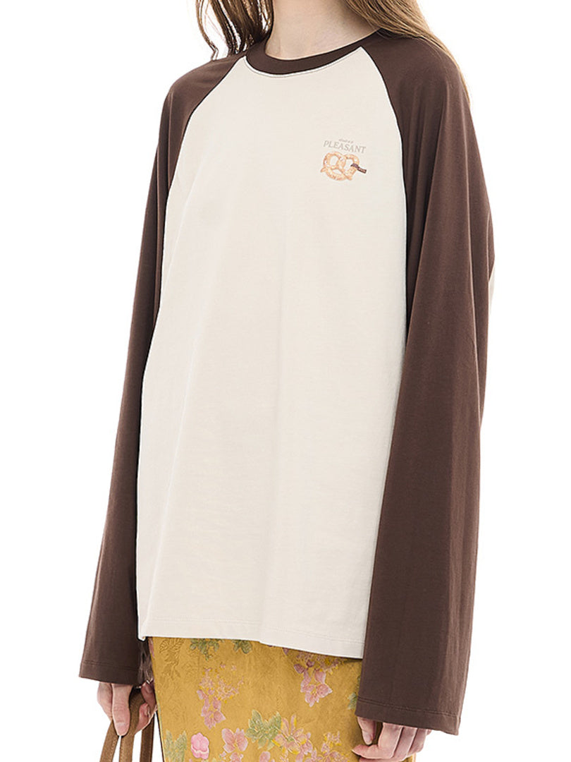 One-point Sweets Motif Raglan Sleeves T-shirt