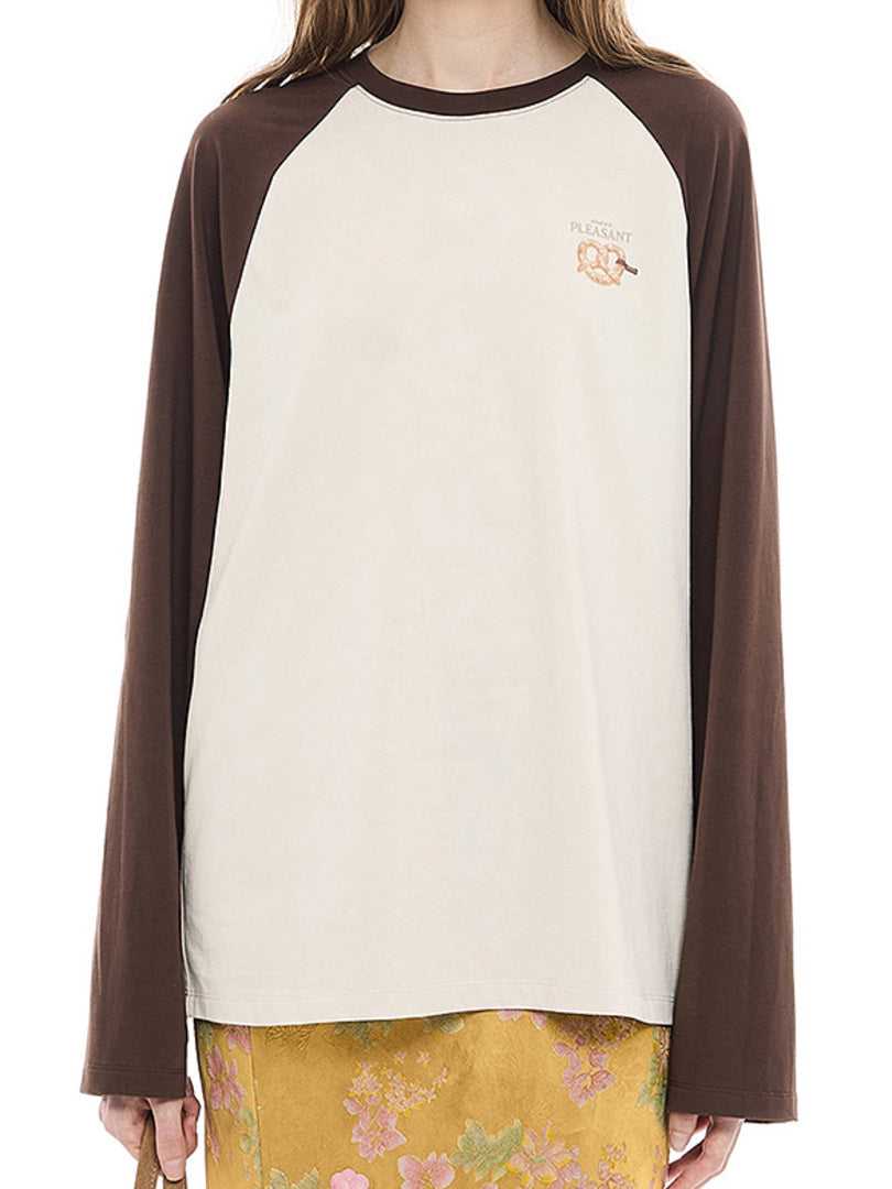 One-point Sweets Motif Raglan Sleeves T-shirt