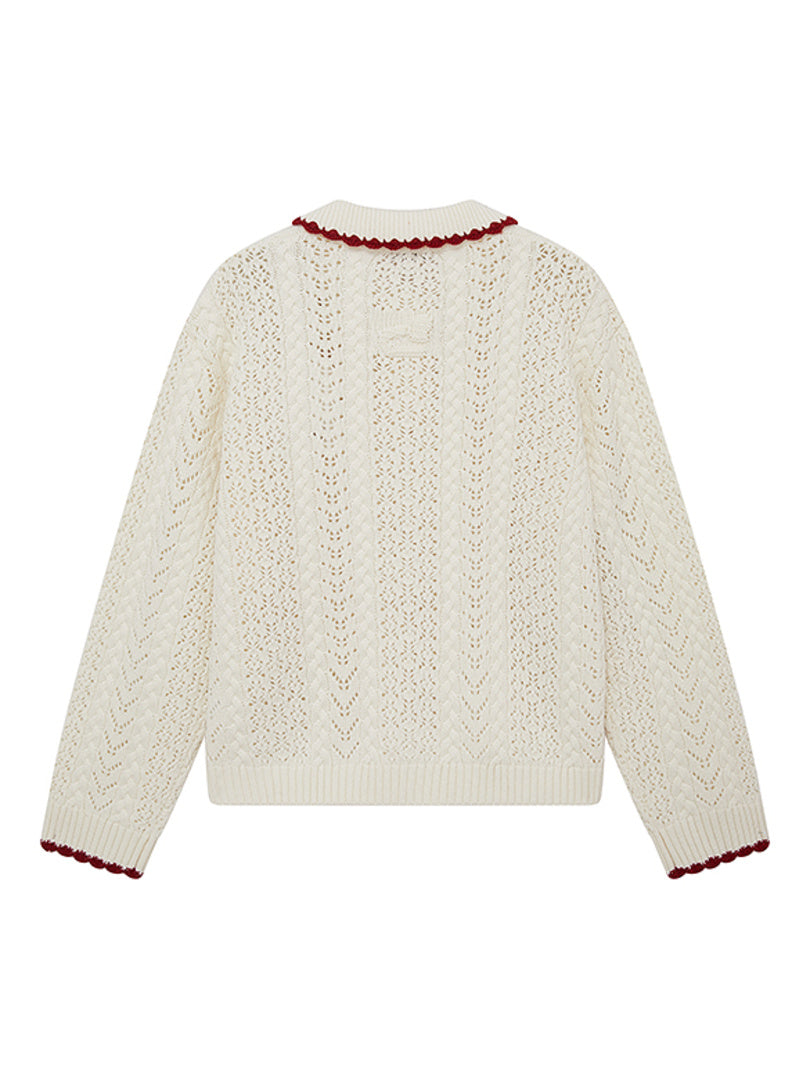 Piping Polo Knit