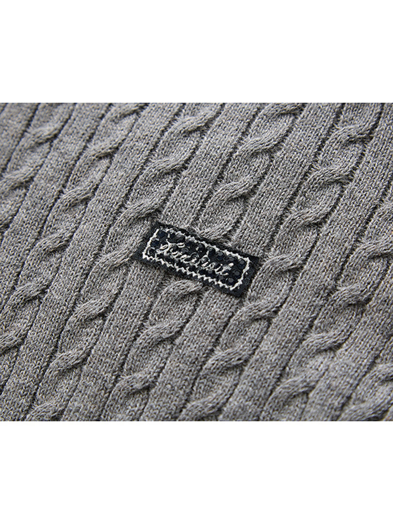 Frill Collar Polo Kint Cardigan
