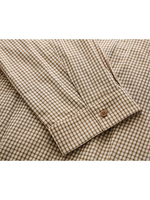Plaid Pattern Zipper Shirt Jacket