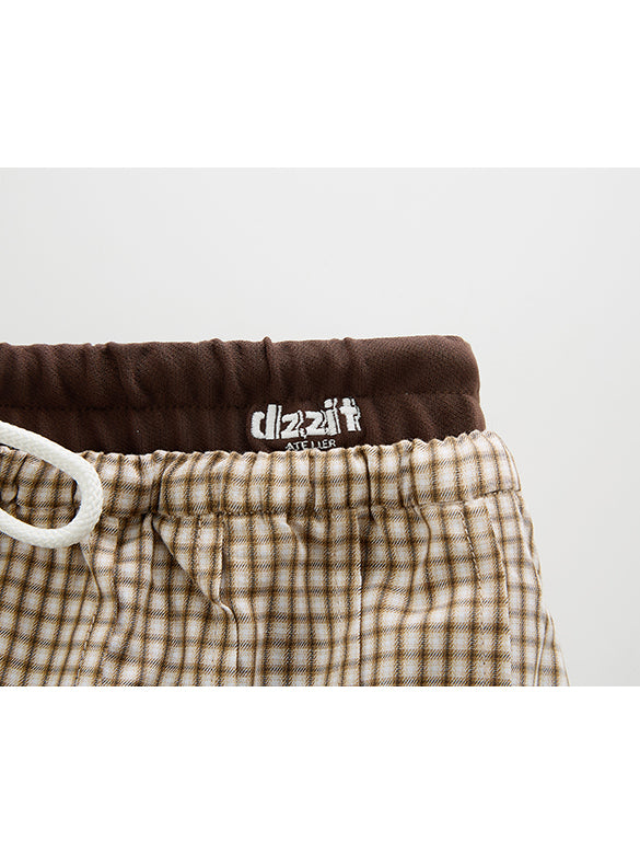 Plaid Pattern Pleats Skirt