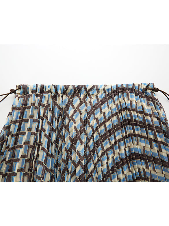 Geometric Printed Chiffon Skirt