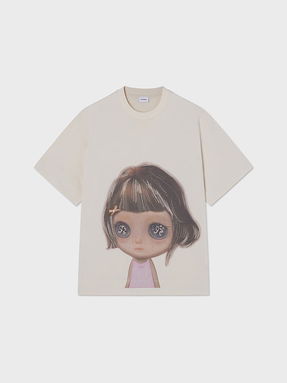 Character Printed Embroidery Loose T-shirt