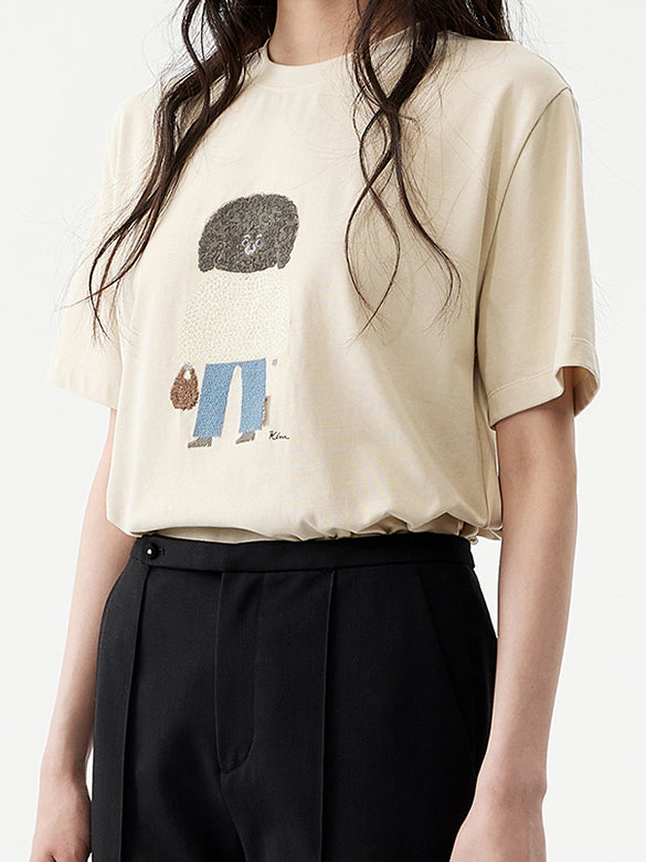 Embroidery Character T-shirt