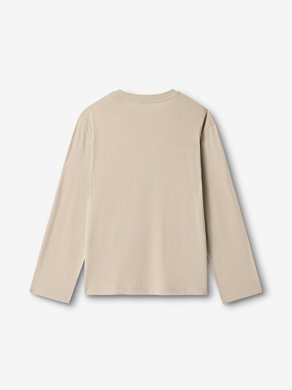 Cat Printed & Beads Long Sleeves T-shirt