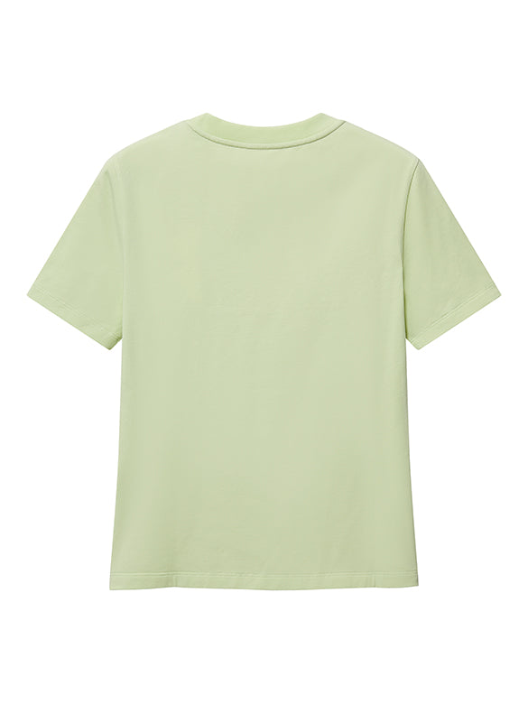 Butterfly Printed & Beads Compact T-shirt