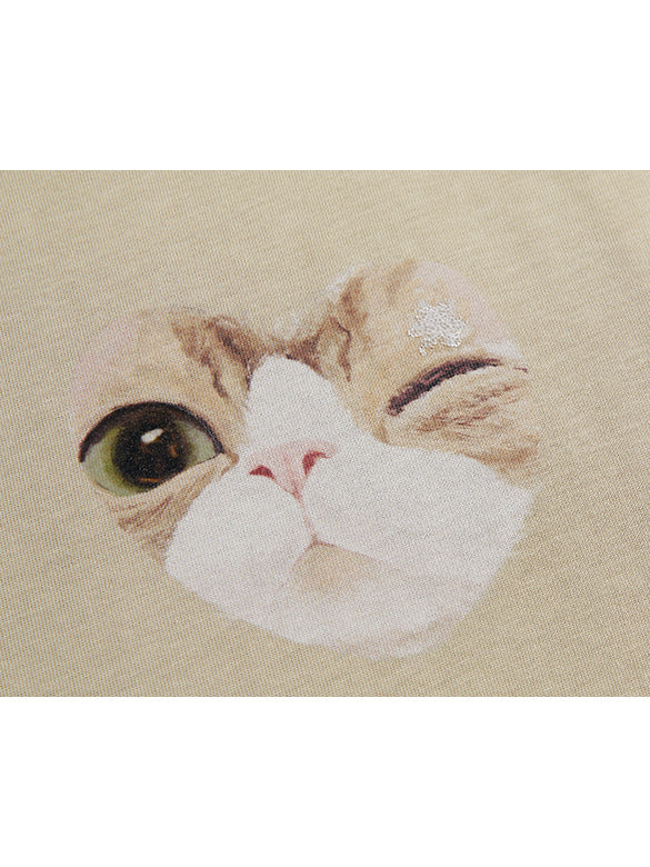 Cat Printed Long-sleeves T-shirt