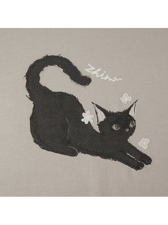 Cat Printed T-shirt