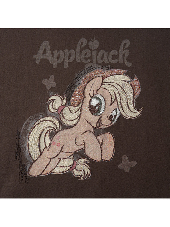 Printed Embroidery Sequins T-shirt