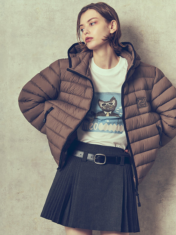 Cat Printed & Beads Long Sleeves T-shirt