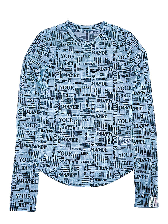 Printed Sheer Tulle Top