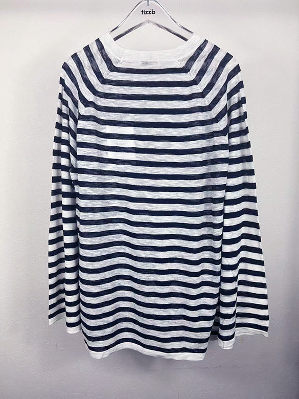 Stripe Sheer Knit Top