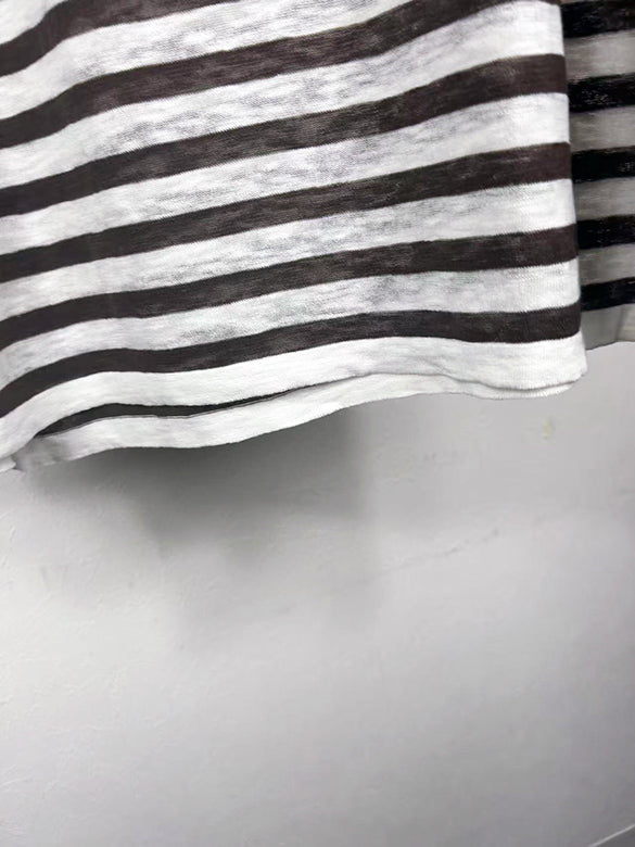 Stripe Sheer Knit Top