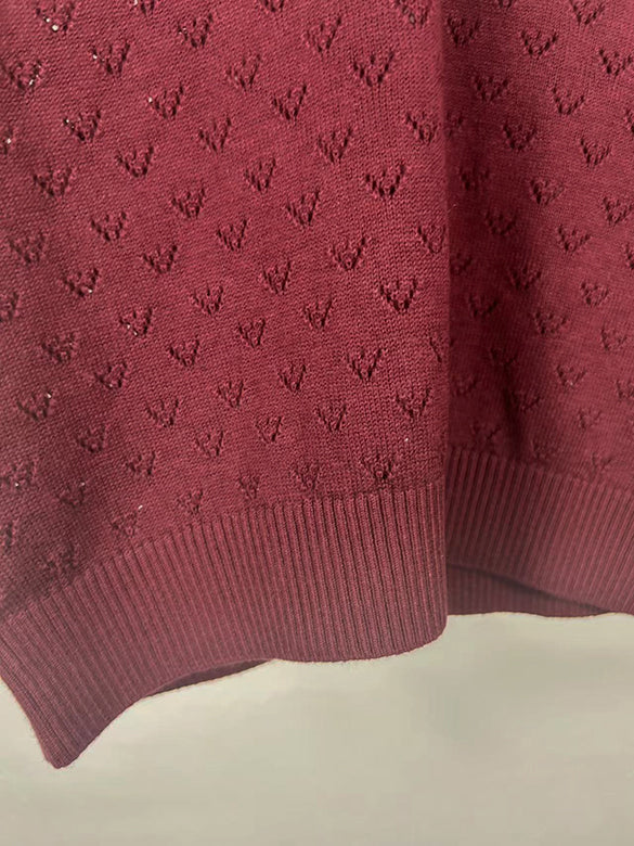 Lace Collar Knit Top