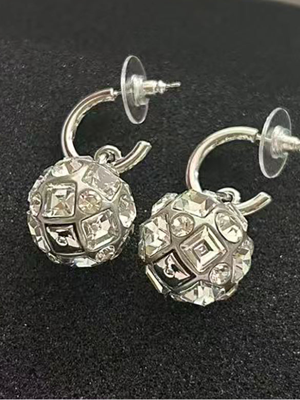 Mirror Ball Stone Earrings