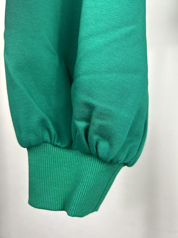 Balloon Sleeves Off-shoulder Ribbon Short Sweatshirt