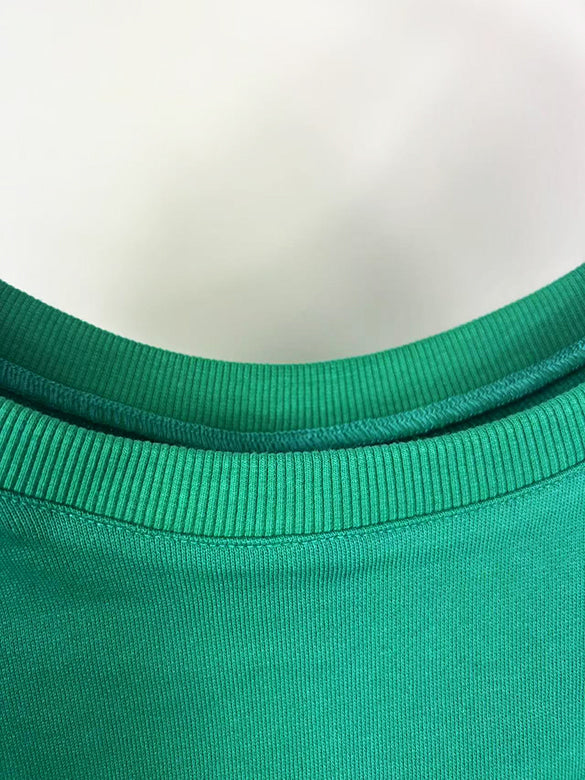Balloon Sleeves Off-shoulder Ribbon Short Sweatshirt
