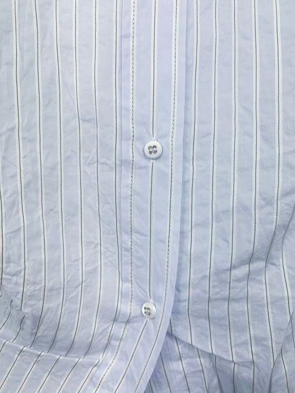 Sequins Bear Design Stripe Shirt
