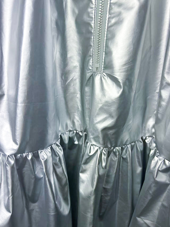 Glitter Lace Strap Gather Dress