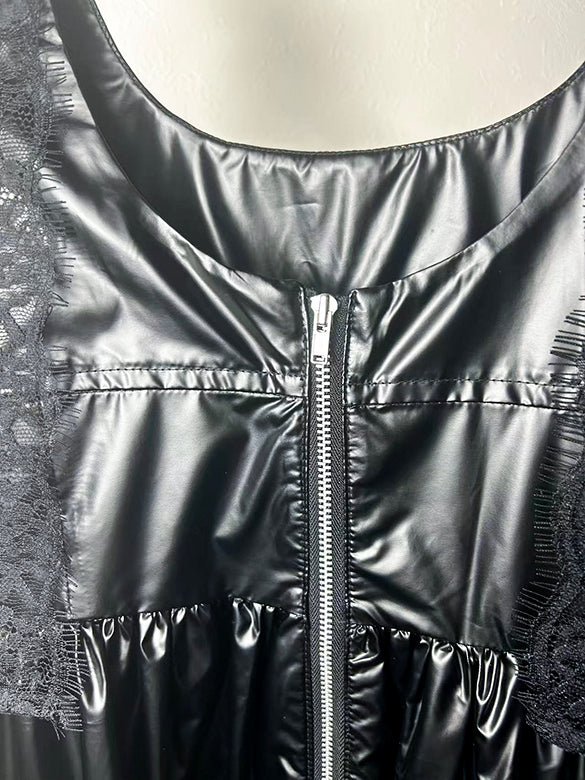 Glitter Lace Strap Gather Dress