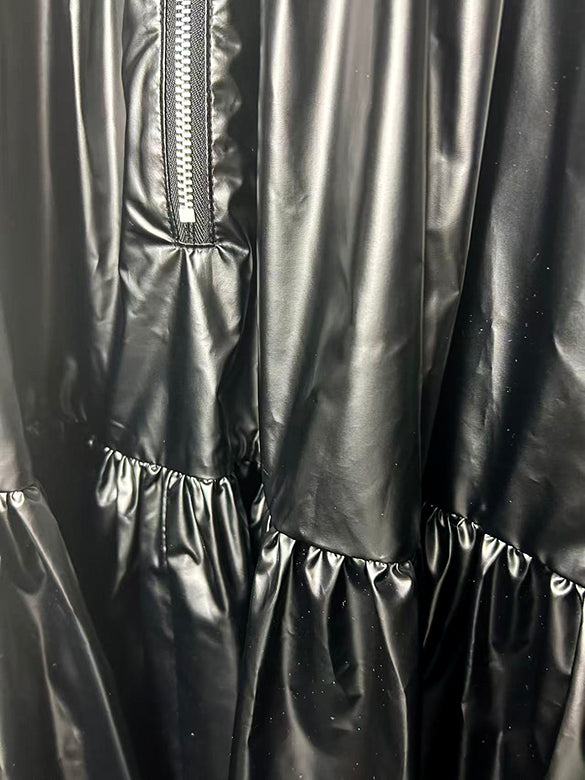 Glitter Lace Strap Gather Dress