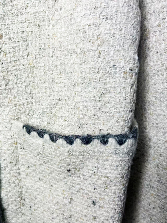 Embroidery Piping Knit Outer