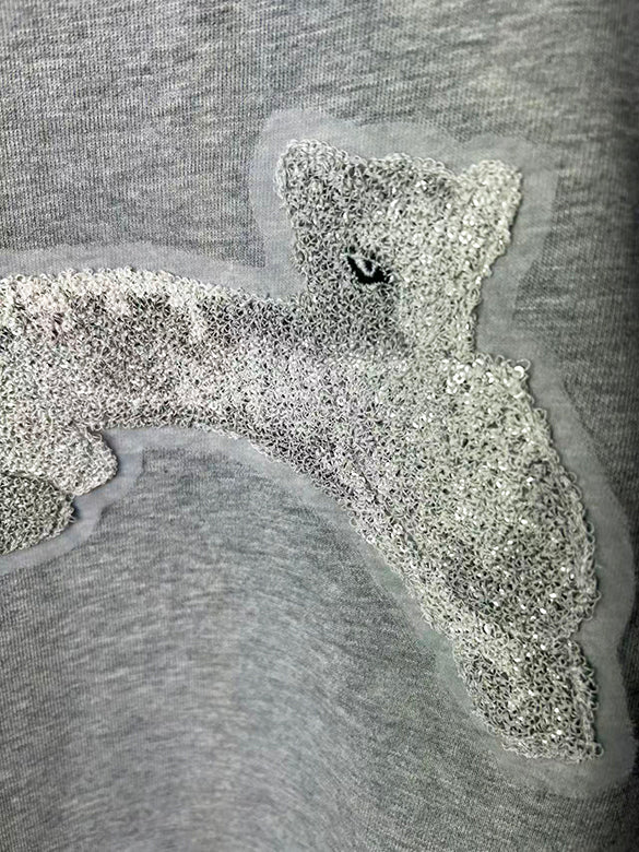 Animal Embroidery Long Sleeves T-shirt