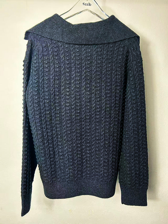 Collar Design Knitting Top