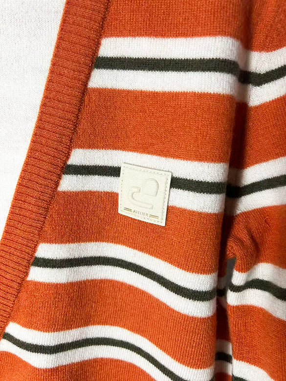 Retro-color Stripe Layered Knit