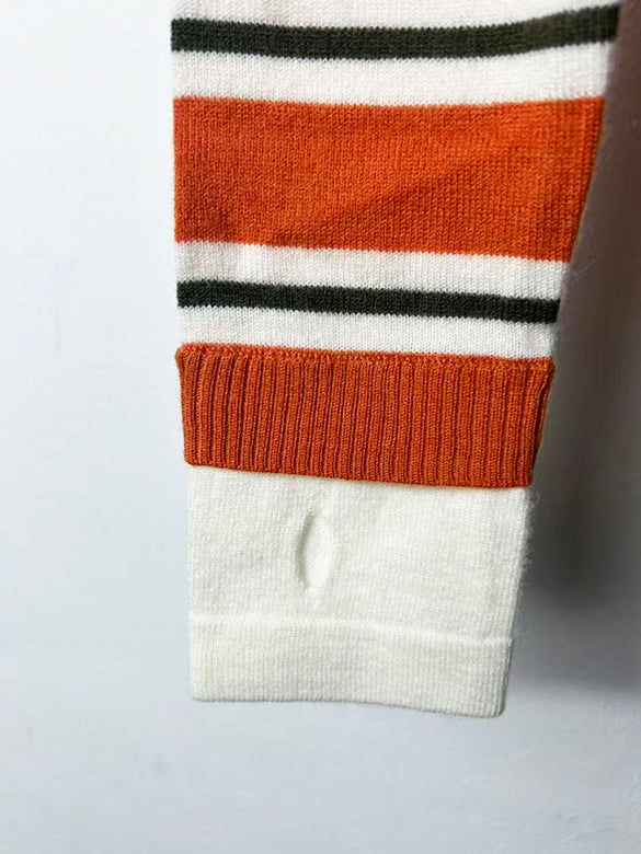 Retro-color Stripe Layered Knit