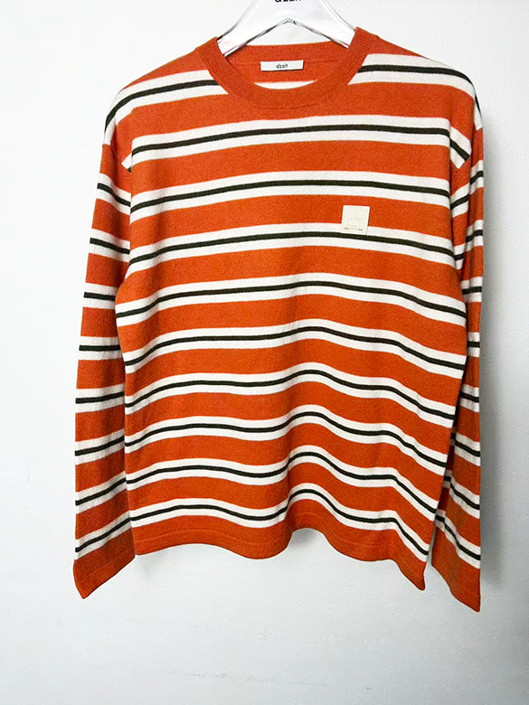 Retro-color Stripe Knit Top