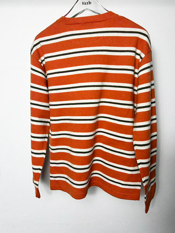 Retro-color Stripe Knit Top