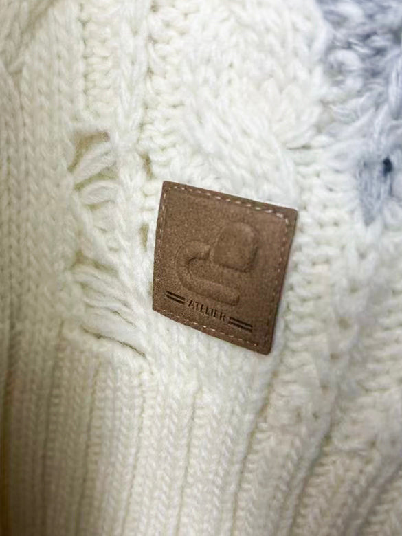 Mix Knitting Embroidery Top