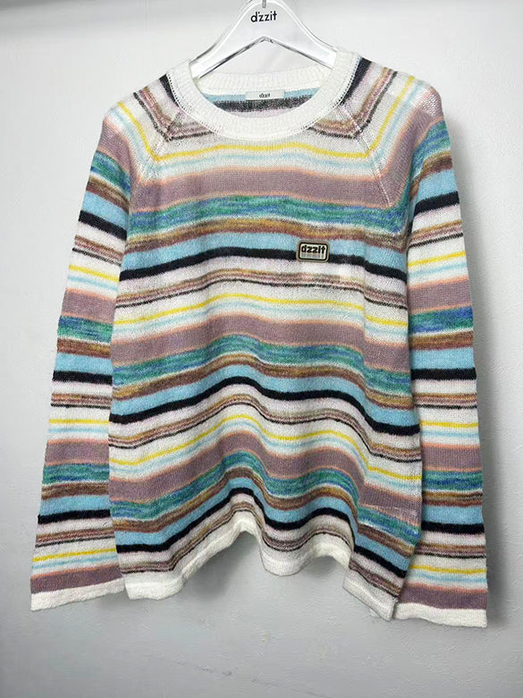 Random Pitch Stripe Color Knit