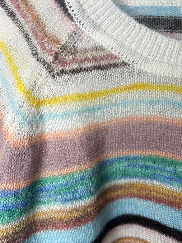 Random Pitch Stripe Color Knit