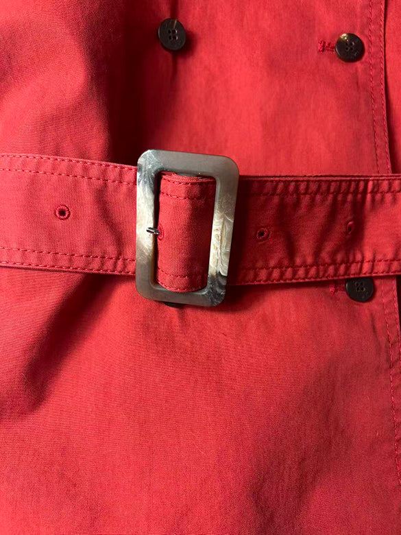 Red Half Trench-coat