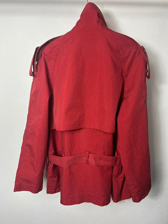 Red Half Trench-coat