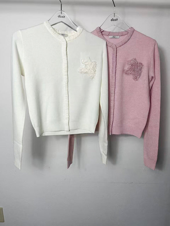 Pegasus Motif Knit Cardigan