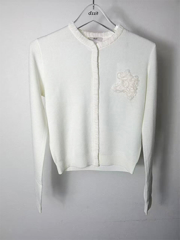 Pegasus Motif Knit Cardigan