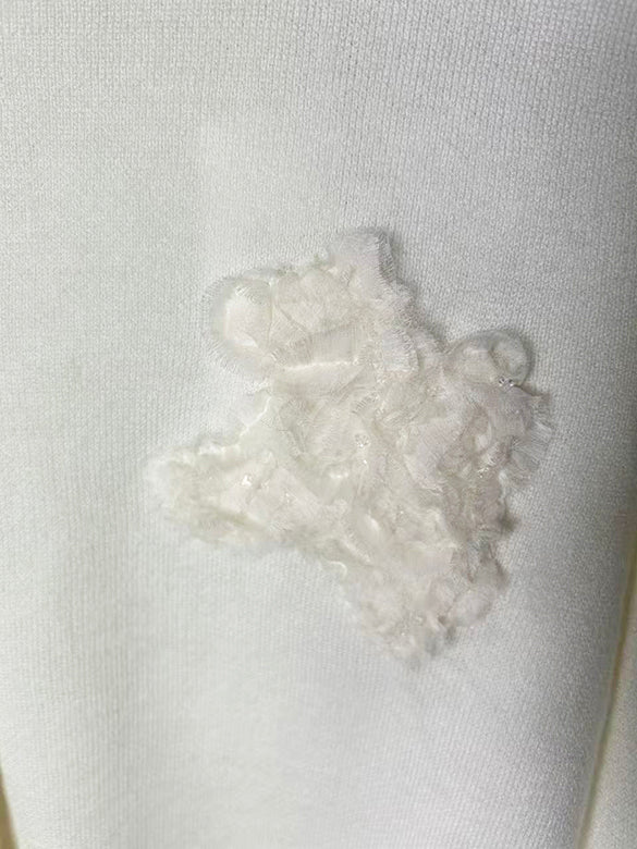 Pegasus Motif Knit Cardigan