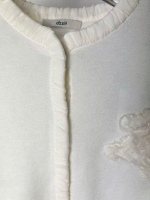 Pegasus Motif Knit Cardigan