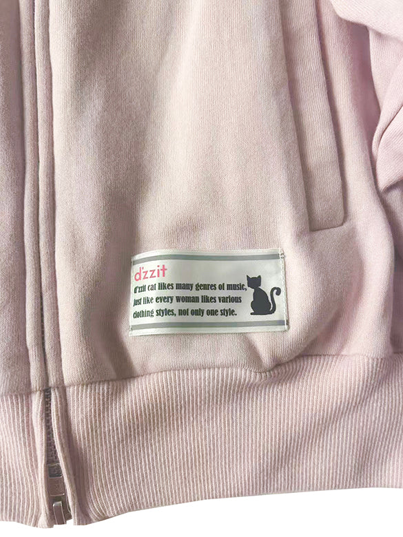 Off-shoulder Sweat Zipper Top