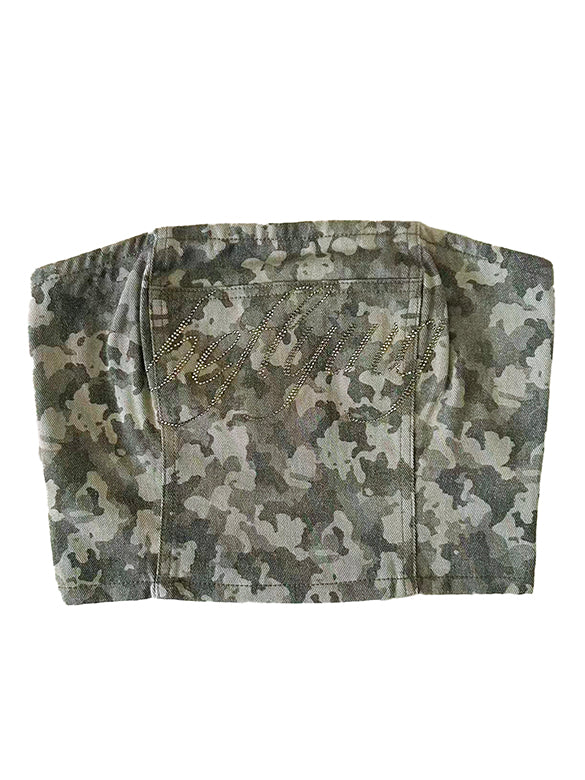 Camouflage Denim Bustier