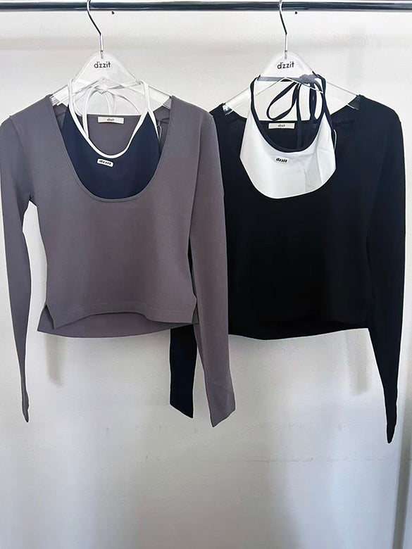 Layered Knit Top