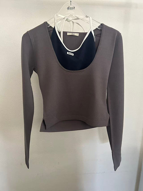 Layered Knit Top